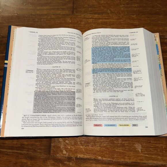 The Topical Chain Study Bible NAS Color Marked Concordance 1983 Hardback DJ - Picture 5 of 14